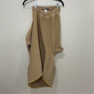 Issey Miyake Purple and Yellow Rib Asymmetrical Skirt IM38KG317